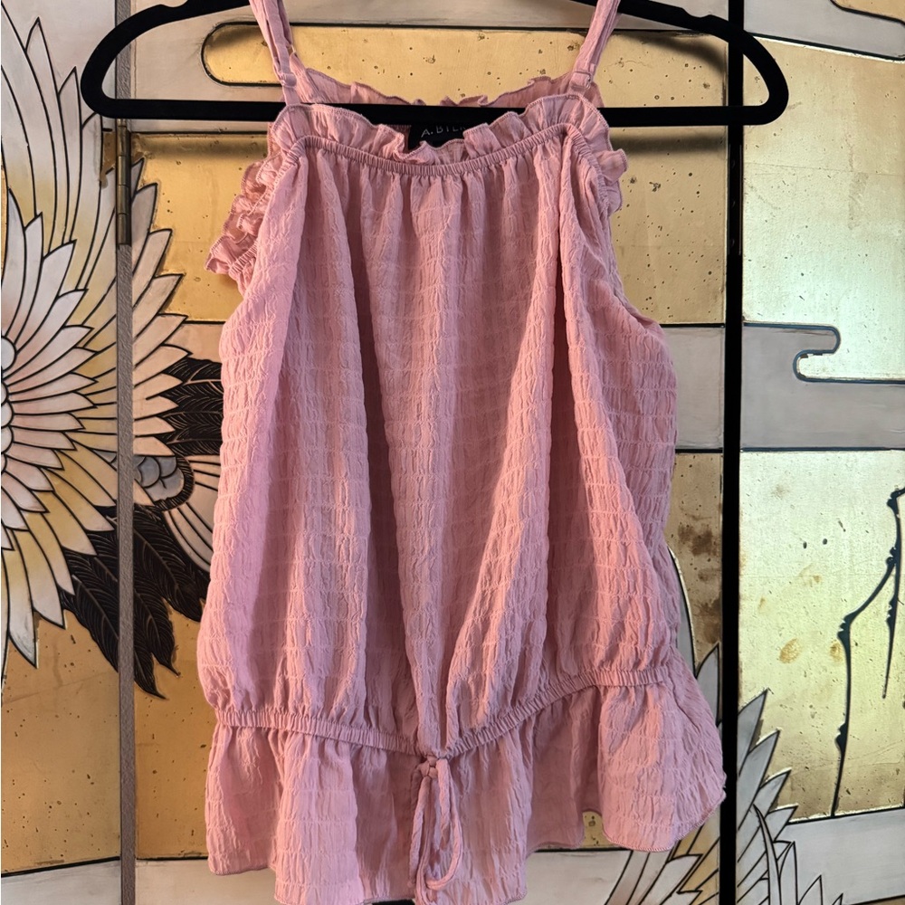 A. Byer Pink Ruffled Kids Romper